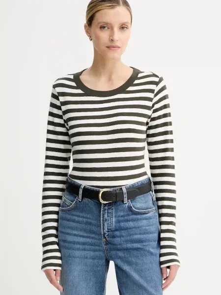 Tričko s dlouhým rukávem Marc O'Polo zelená