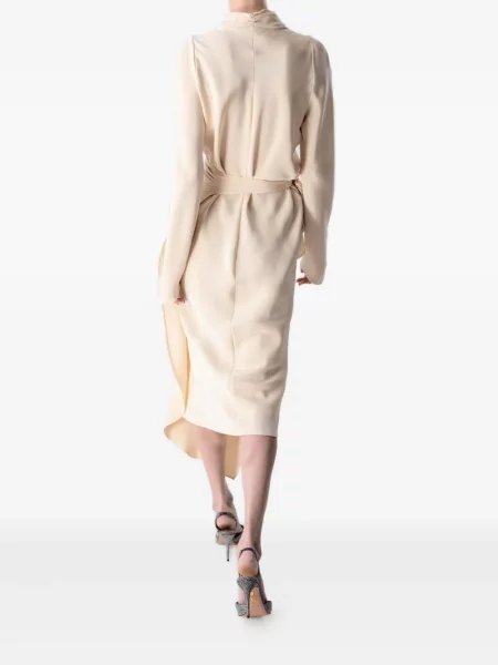 Rochie midi Peter Cohen până la genunchi de costum galben