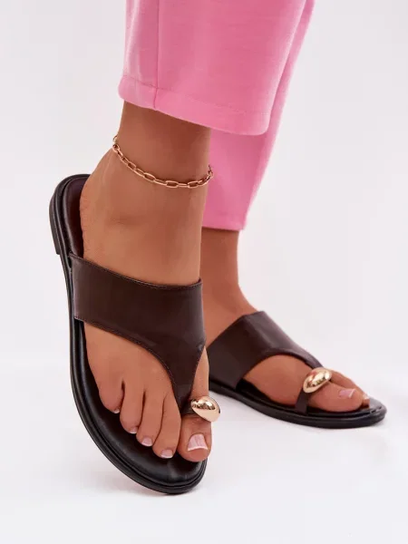 Șlapi Boto din piele alb