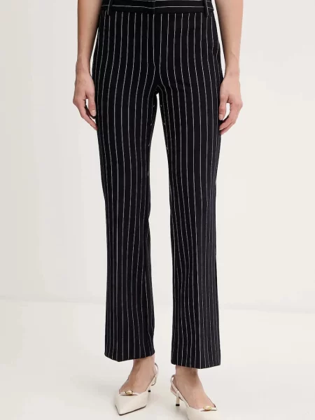 Marella pantaloni Emme by Marella bleumarin drept high waist