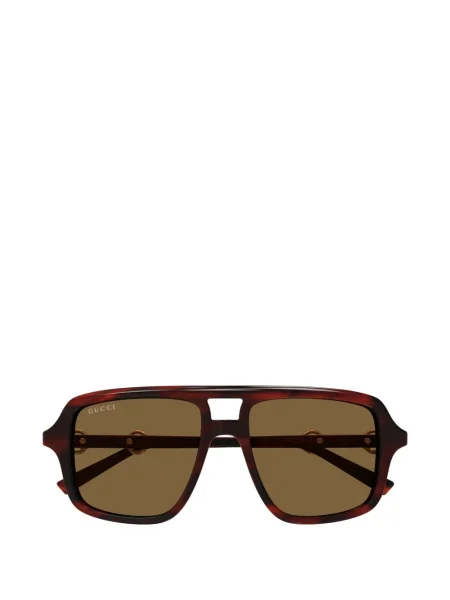 Ochelari de soare Gucci Eyewear cu imprimeu geometric maro