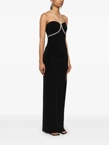 Rochie maxi Nissa de cristal de costum negru