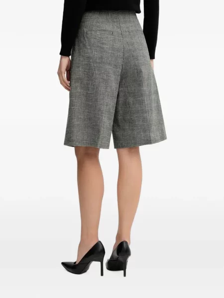 Pantaloni scurți Benetton în carouri gri