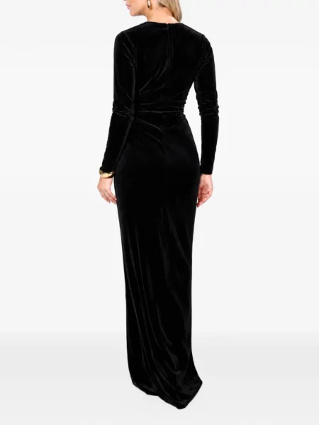 Rochie maxi Roserry de catifea negru