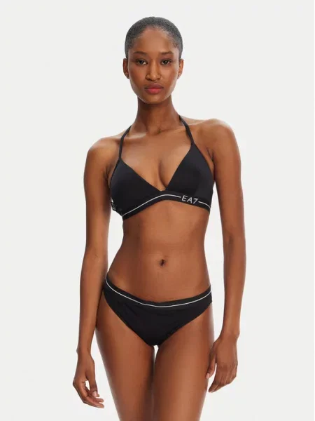 Купальник роздільний Emporio Armani Logo Tape Bikini Triangle black чорні