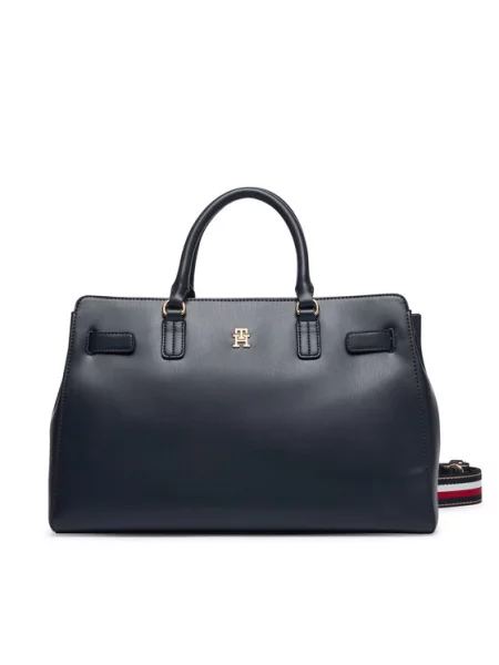 TOMMY HILFIGER Kabelka JOY námornícka modrá / jasne červená biela