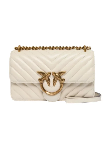 Pinko torebka crossbody skórzana biała