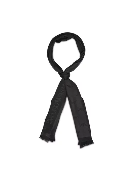 Szal Emporio Armani wełniana czarna
