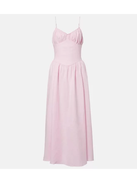 Rochie midi Faithfull de in roz