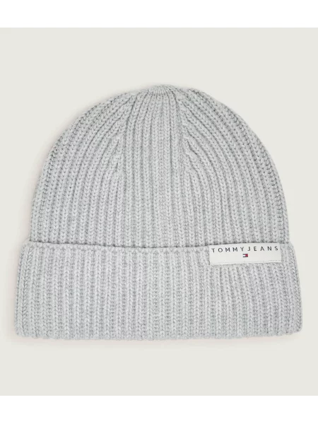 Tommy Jeans Sapka Tjm Linear Logo Beanie Világosszürke szürke