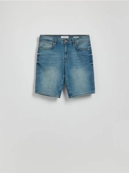 Reserved Pantaloni scurți slim fit din denim indigo jeans