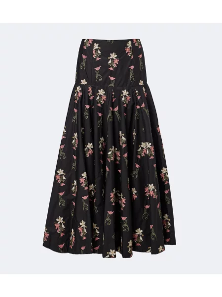 Fusta maxi Agua By Agua Bendita din poplin negru