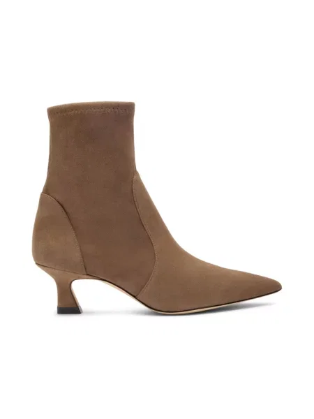 Botki Stuart Weitzman skórzane beżowe