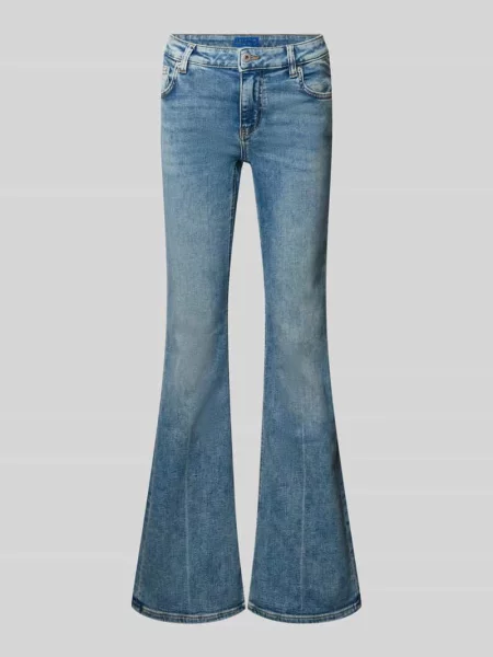 Jeansy bootcut z mieszanka bawełny w 5 kieszeni Hugo Blue niebieskie