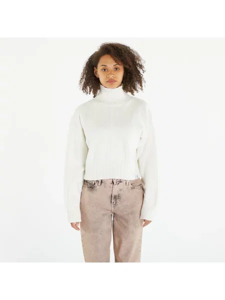 Calvin Klein Jeans Boucle High Neck Sweater Ivory