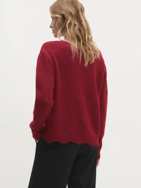 Answear.LAB sweter z wełną bordowy