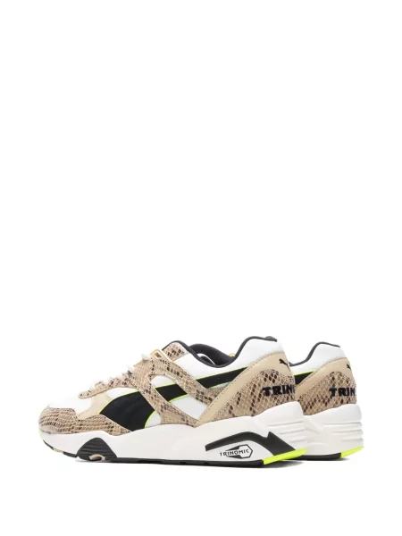 Sneakerși Puma cu șireturi din dantelă alb
