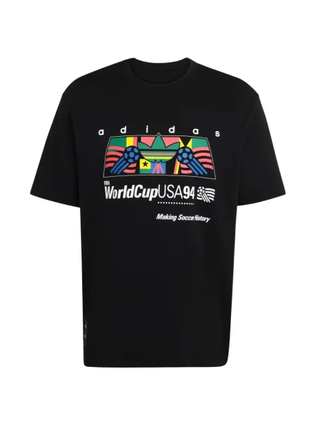 Pantaloni scurți Adidas cu imagine negru