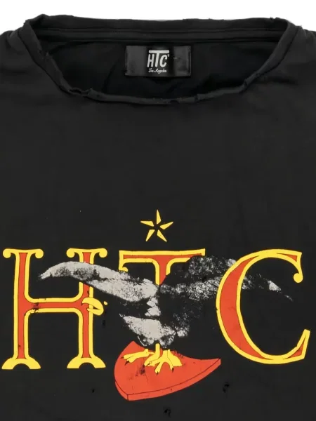 Тениска Htc Los Angeles с протрити краища черно