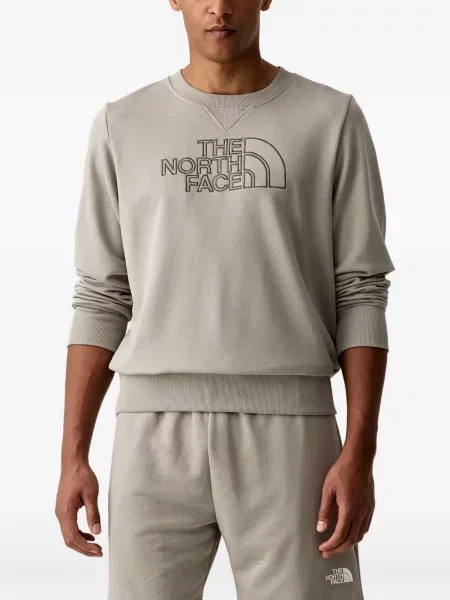 Hanorac The North Face cu broderie gri