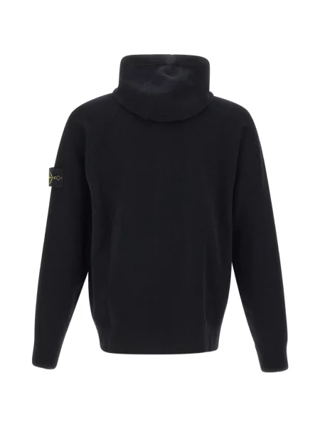 Hanorac cu glugă Stone Island cu strasuri negru
