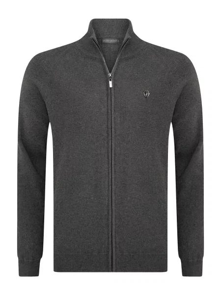 Jacey Quinn Geacă tricotată metalic gri