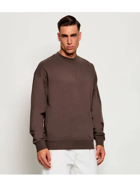 HUGO Pulóver Dapocrew | Relaxed fit barna
