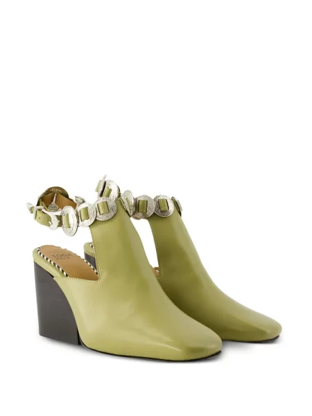 Pantofi cu toc Toga Pulla din piele verde