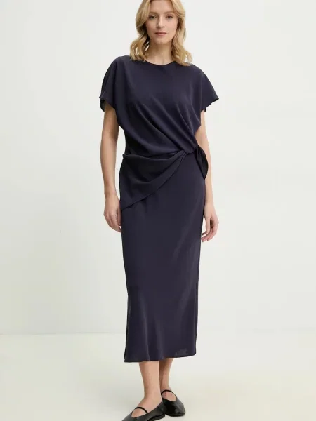 Answear Lab rochie marin maxi drept albastru