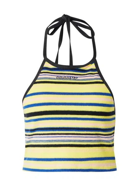 Tricou Adidas Originals cu gât halter galben