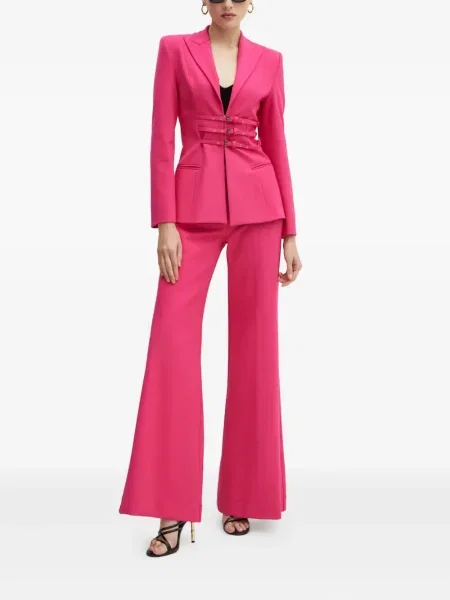 Pantaloni Versace Jeans Couture cu cataramă roz