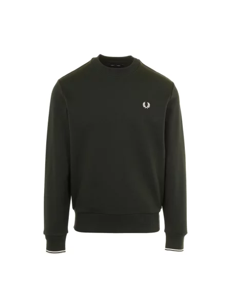 Bluza nierozpinana Fred Perry z okrągłym dekoltem zielona