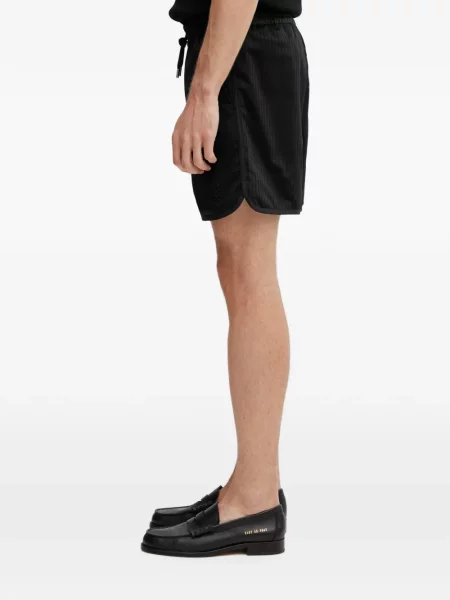 Плетени шорти Filling Pieces с връзки черно