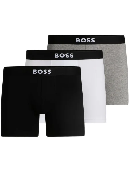 BOSS Boxerky šedá / černá bílá