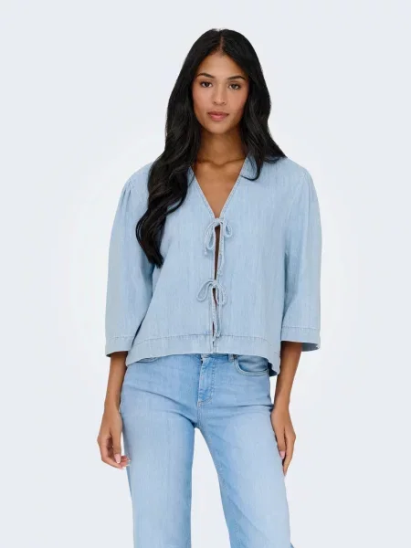 ONLY Bluză ONLZOLA denim albastru