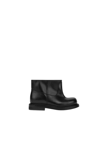 Buty do kostki Moschino skórzane czarne
