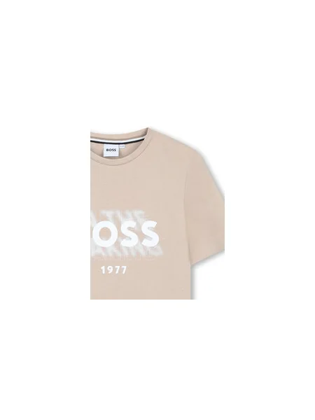 BOSS Póló D Regular Fit bézs