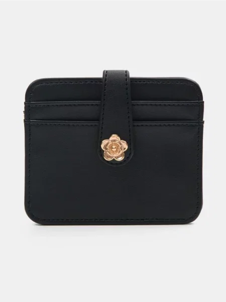 Маленький гаманець з візитницею чорний