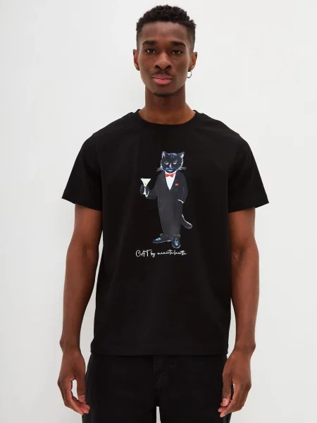 Cat e Lolette Tričko Dandy Cat' čierna
