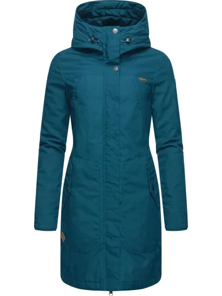 Ragwear Palton de iarnă Jannisa maro / verde închis / negru alb