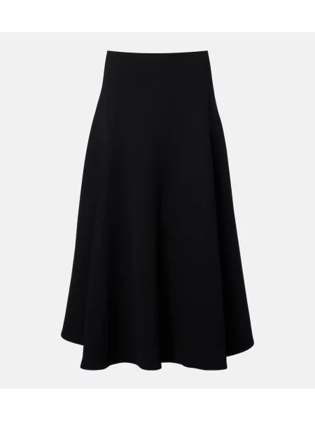 Fustă midi Jacquemus până la genunchi negru