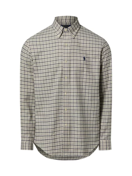 Polo Ralph Lauren koszula flanelowa Mężczyźni Modern Fit beżowy|niebieski w kratkę S beżowa