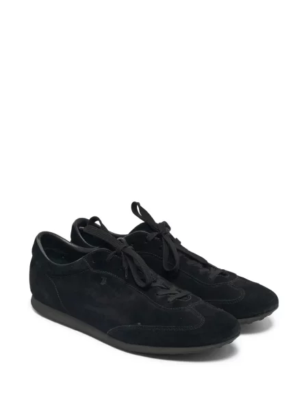 Велурени маратонки Tod's с връзки черно