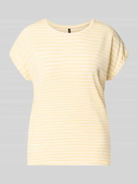 T-shirt o kroju relaxed fit z mieszanki lyocellu model AVA' Vero Moda żółta