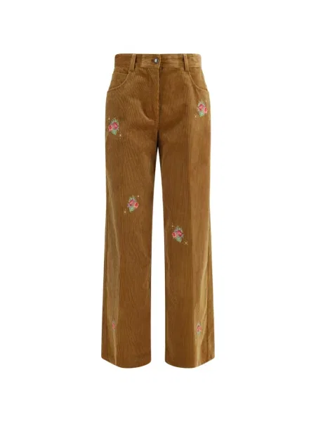 Pantaloni Forte_forte de catifea cord maro