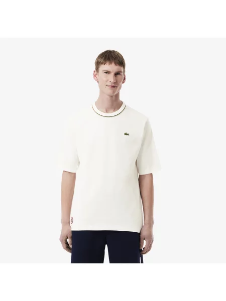 Lacoste T-Shirt Roland-Garros Edition Jersey biały