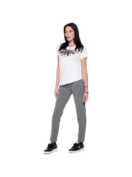 Scurt tricou Leone 1947 cu perle cu mâneci scurte alb