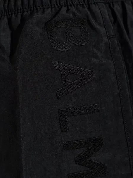 Kąpielówki Balmain z logo ze sznurkiem czarne