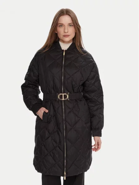 TWINSET Демісезонна куртка чорний