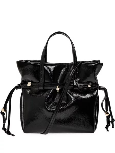 Geantă shopper Kate Spade din piele cu cordon negru